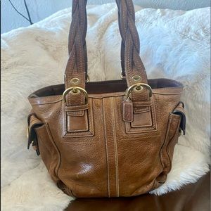 Coach Soho Limited Edition Mia Braided Handle Tote in Tobacco Brown